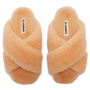Jil Sander Shearling Crossover Slides l NWOT l Size EU37 l MSRP $1080